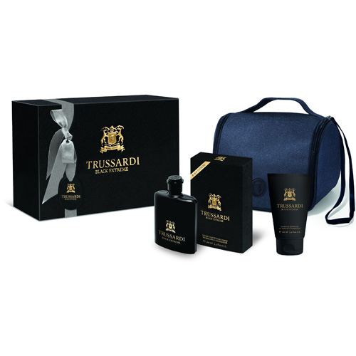 Obrázok Trussardi Black Extreme Toaletná voda toaletná voda 100ml + sprchovací gél 100 ml + kozmetická taška