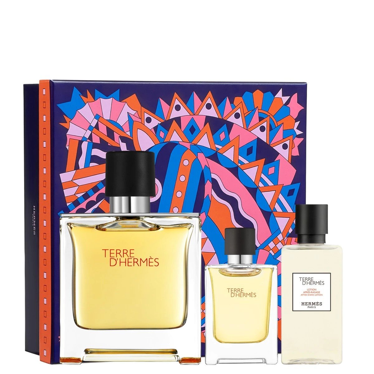 Obrázok Hermes Terre d´Hermès darčeková kazeta pre mužov parfum 75 ml + balzam po holení 40 ml + parfum 12,5 ml